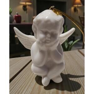 Porcelain Angel Ornament Cherub Figurine Hanging Decoration – Preowned